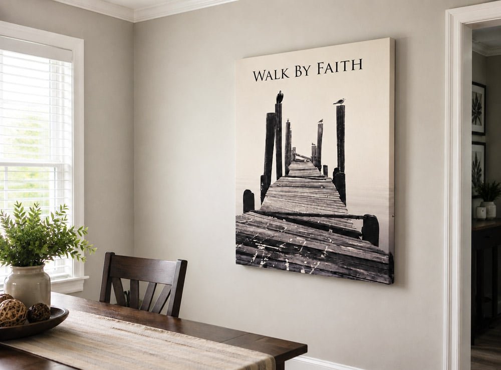 Walk By Faith Christian Art Display